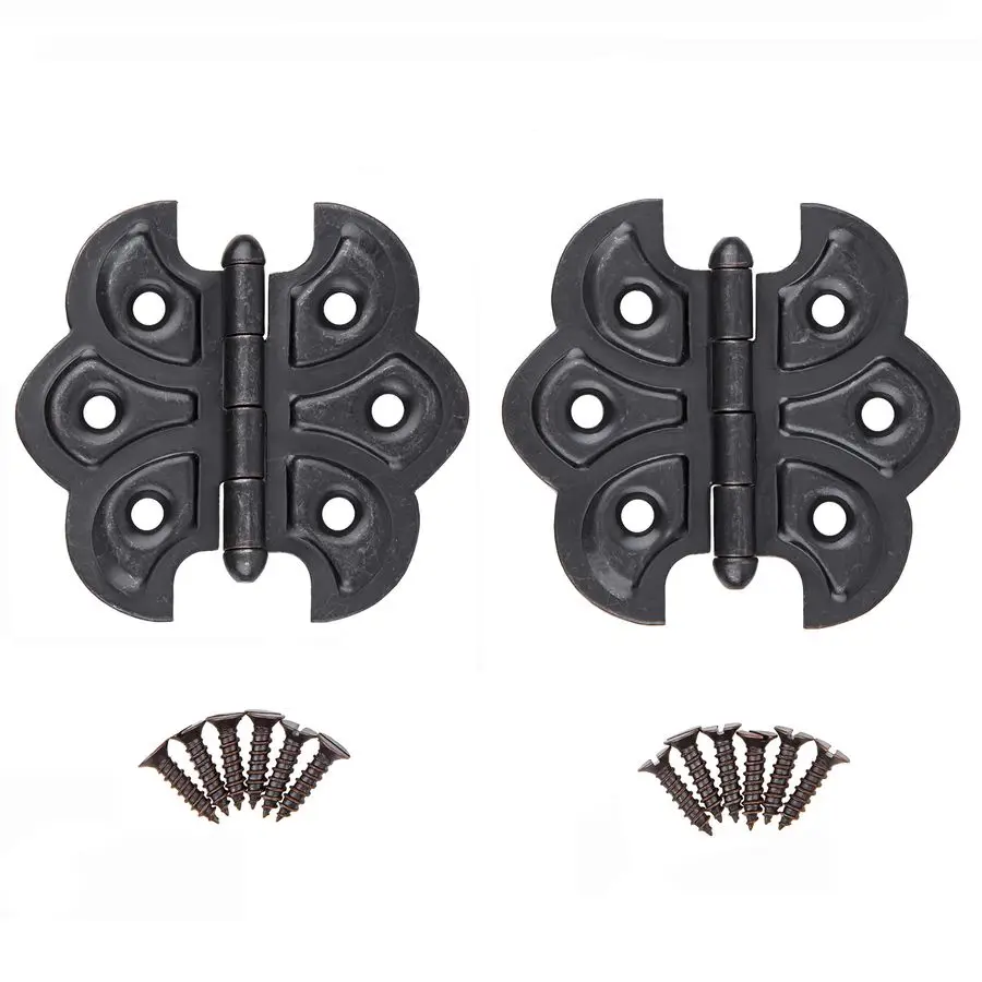 

Петли-бабочки с протертым бронзовым покрытием, упаковка из 16 петель для дверей шкафа для поверхностного монтажа, мебельная фурнитура UA260HOB 8