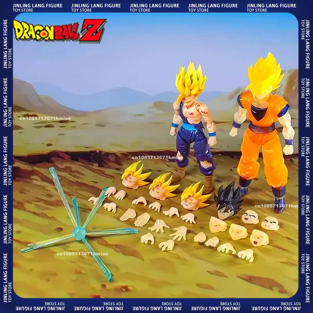 Dragon Ball Shf Father And Son Gohan Goku Action Figures Demoniacal Fit Anime Statue Collection Model Doll Kid Toy Birthday Gift