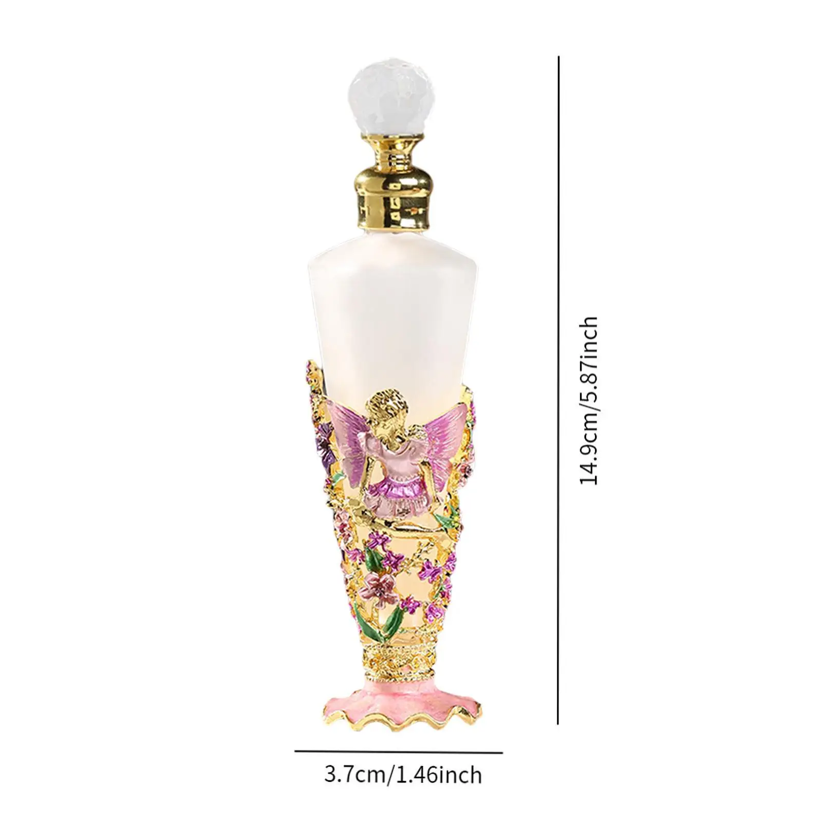 Vintage Glass Perfume Bottles Portable 25ml Essential Oil Bottle Decorative Fancy Refillable for Women Girls Wedding Favors