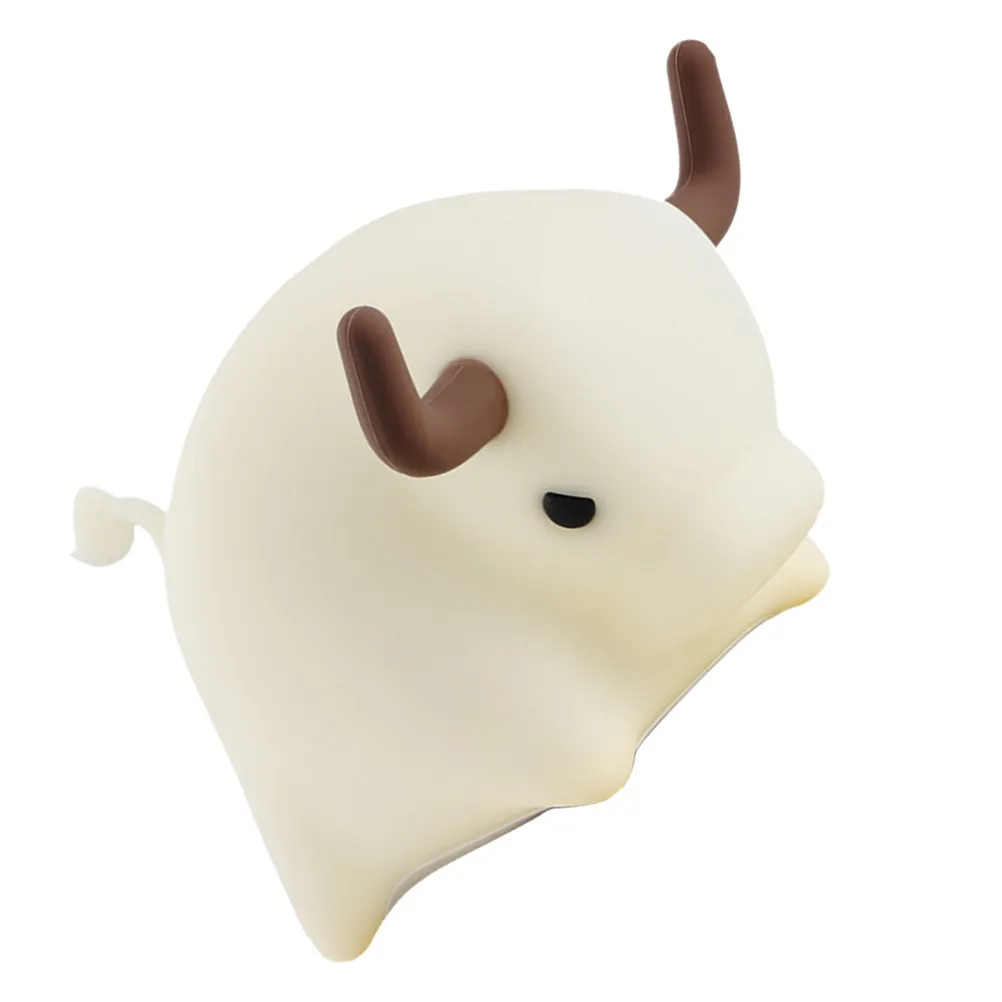 

1 шт. силиконовый ночник в виде мультяшного теленка с сенсорным управлением, прикроватная лампа для детской, светодиодный ночник для сна, милый светильник для детской комнаты