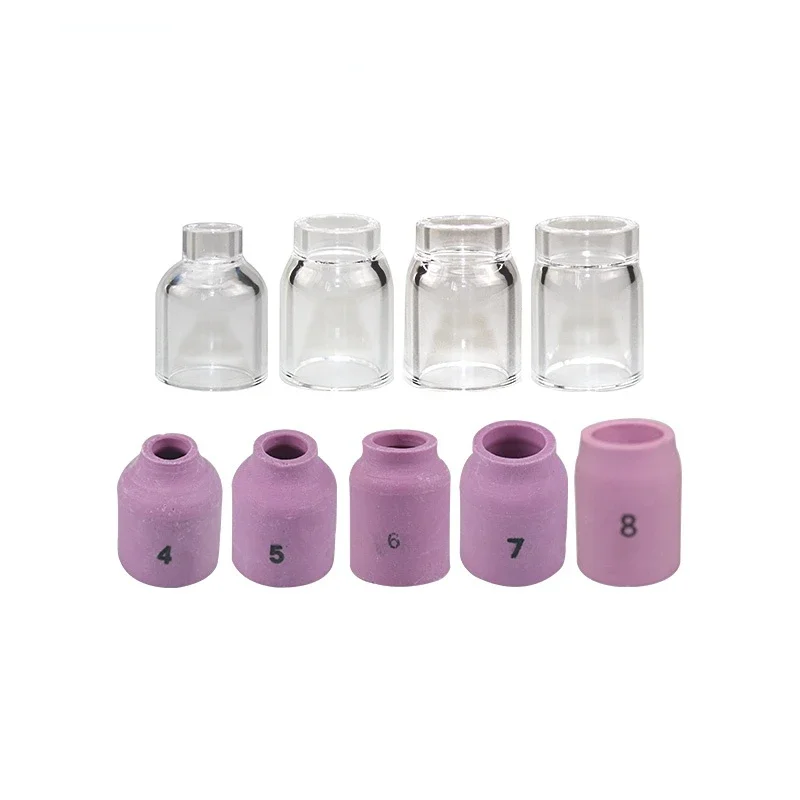 Imagem -05 - Tig Stubby Gás Lens Pyrex Glass Cup Kit de Peças de Reposição Acessórios Práticos Duráveis Tocha de Soldagem Wp9 Wp20 Wp25 10 35 Pcs