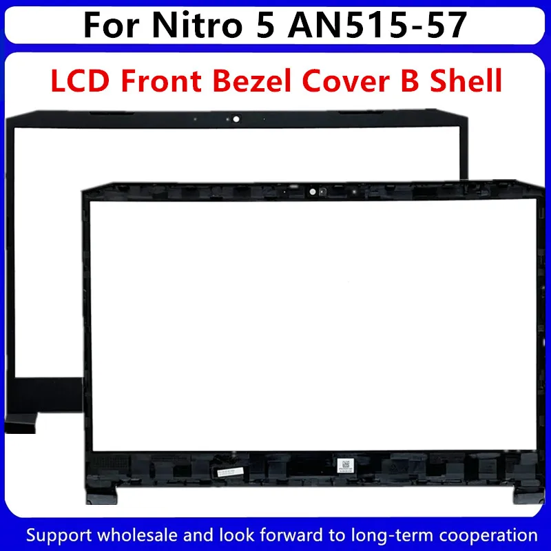 Imagem -03 - Tampa Traseira do Lcd do Portátil Moldura Dianteira Dobradiças do Lcd Acer Nitro An51557 An515-56 Ap3at000210 60.qban2.002 60.q7kn2.001 Novo