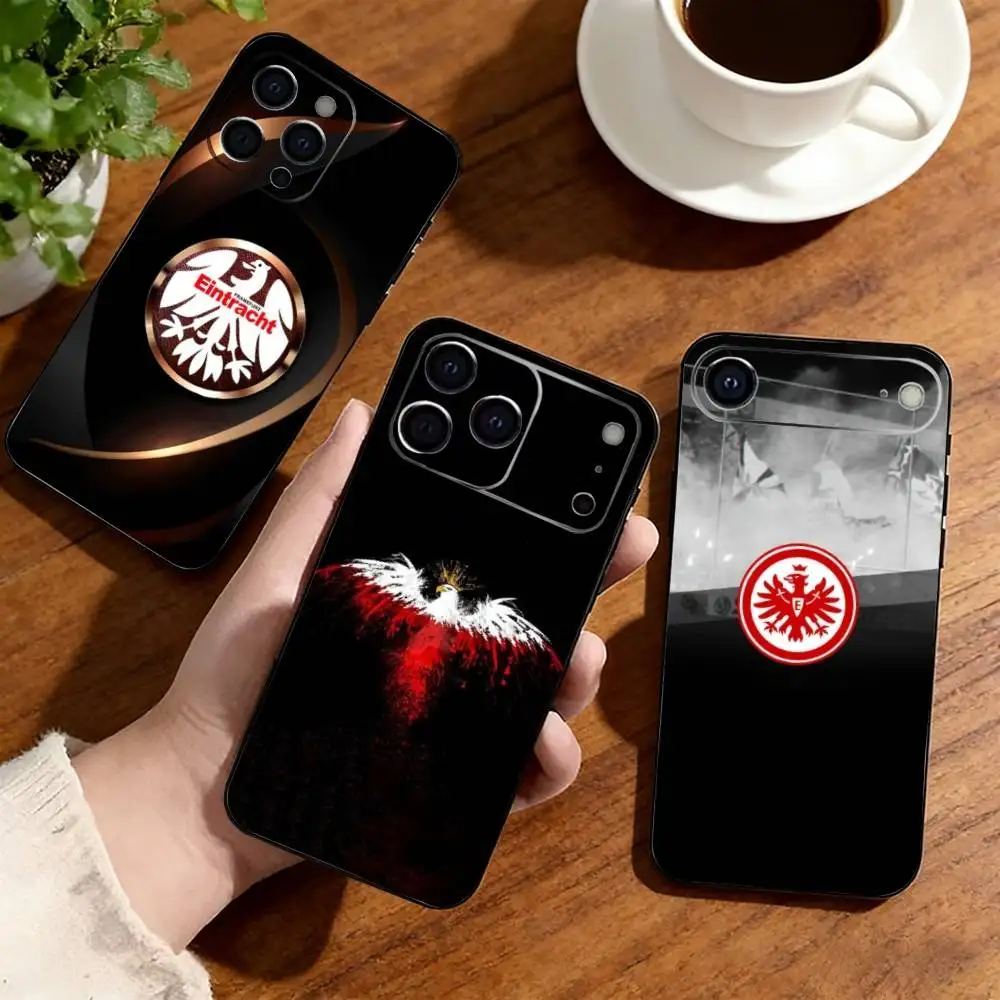 E-Eintracht F-Frankfurt Famous Phone Case For iPhone17,16,15,14,13,12,11 Plus,Pro Soft Silicone Black Case