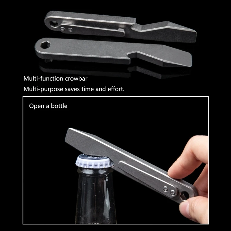 Pry Bar Pry Tool Bottle Opener Outdoor Multifunctional Prybar with Pocket Clip used for Outdoor Camping Dropshipping