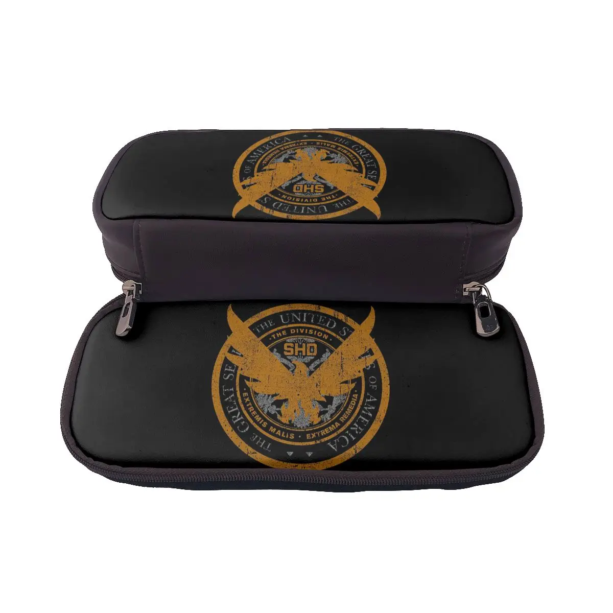 Game Tom Clancys The Division SHD Seal Leather Pencil Case for Boys Girls Pen Box Pencil Bag Stationery Supplies Pen Holder Bag view 4
