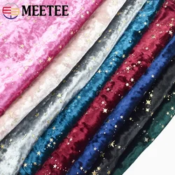 Meetee 45*145cmm 90X145cm Polyester Spandex Clothes Fabric for Garment Dress Fabrics DIY Elastic Velvet Cloth Sewing Accessory