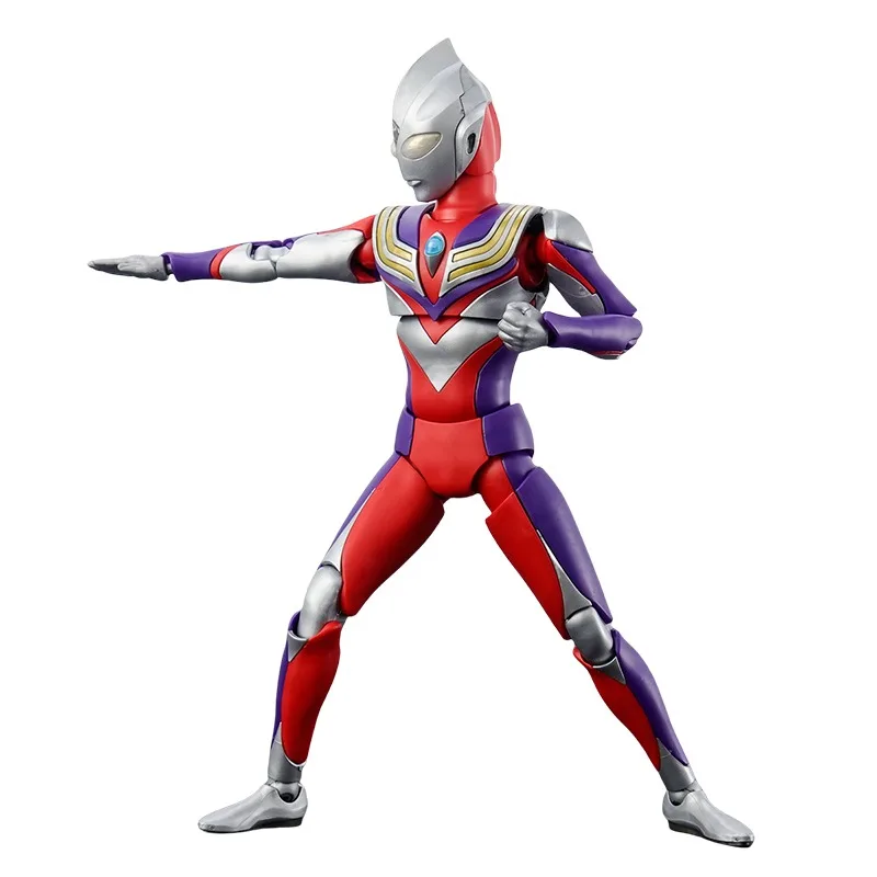 バンダイウルトラマンティガマルチタイプfrsアセンブリモデルおもちゃ、オリジナルアニメアクションフィギュア、子供向けの収集可能な装飾品、男の子へのギフト