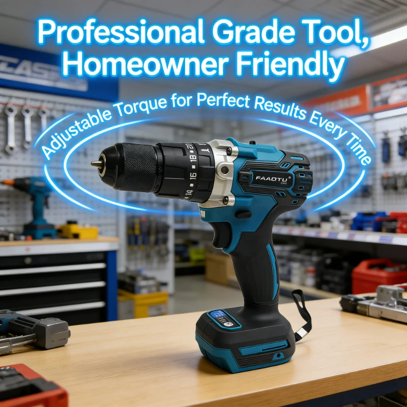 FAAOTU 487-13 Cordless Drill, Same Working Performance as MT, Adjustable Torque Design Suitable for MT batteries NO battery