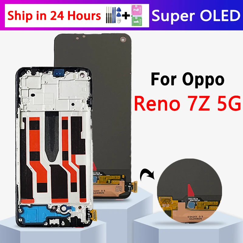 Super AMOLED For Oppo Reno7 Z 5G CPH2343 LCD Display Touch Screen