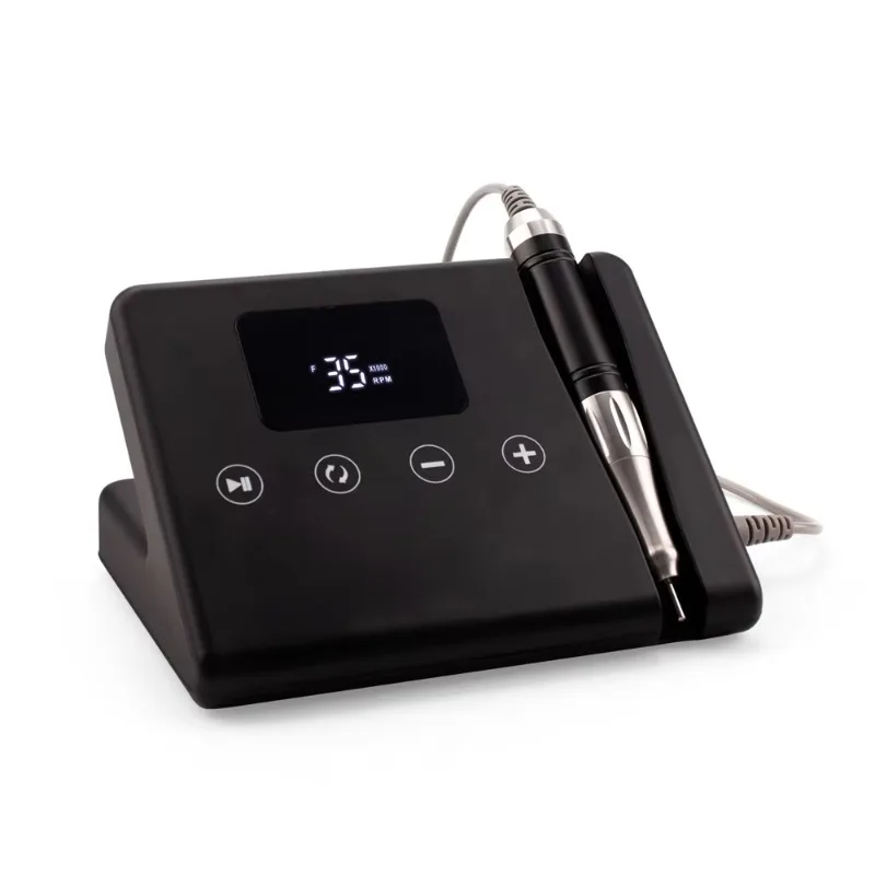 

New Arrivals Professional Electric Nail Drill Manufacturing Desktop 35000 rpm Black and White