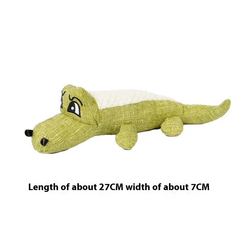 Pet plush toy, tri color crocodile, corn grid cat, dog, bite resistant, vocalizable, grinding teeth to relieve boredom