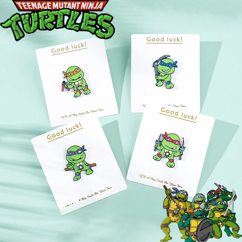 

2024 new Fashion Trend TMNT Game Donatello Enamel Pin Teenage Mutant Ninja Turtles Brooch Punk Metal Classic Lapel Cloth Sweater