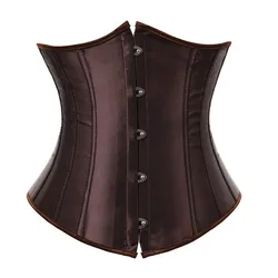 Corset Underbust Burlesque pour femme, Corselet Underbust, Costumes de batterie de lacet, Cincher, Rouge, Noir, Bleu, Rose, Grande taille, Sexy, Dames