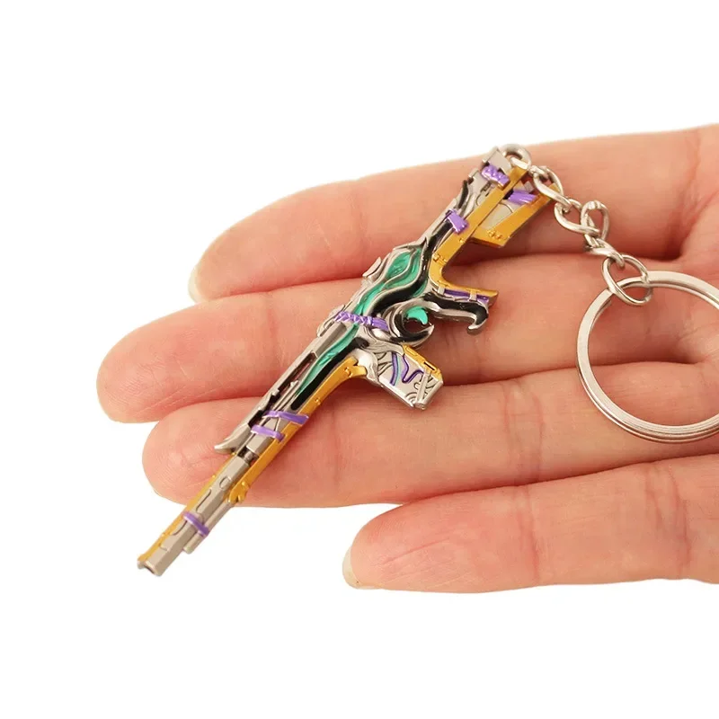 8 cm Valorant Spiel Schlüsselanhänger Weapo Gebunden Phantom Spiel Peripherie Samurai Schwert Metall Modell Schlüsselbund Geschenk Spielzeug Spiel für Jungen