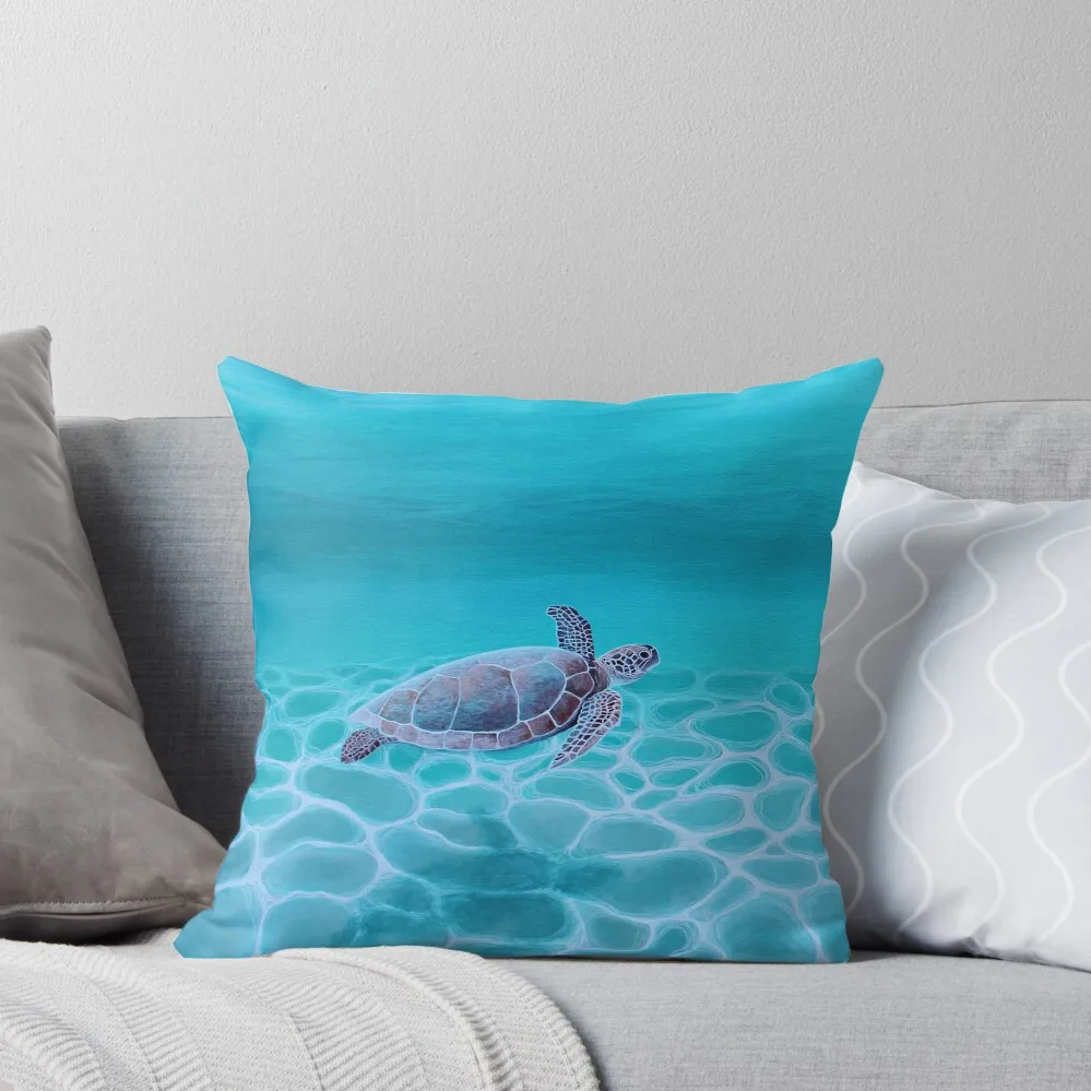 

Turquoise Ocean Turtle Throw Pillow luxury covers Ornamental Pillow Covers For Sofas pillow
