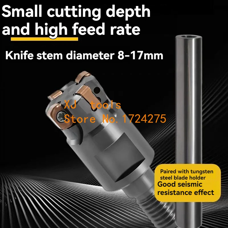 Small Diameter EXN02R Fast Feed Locking Tooth Type Milling Cutter Head Seismic Resistant Milling Cutter Head LNMU0202 Insert