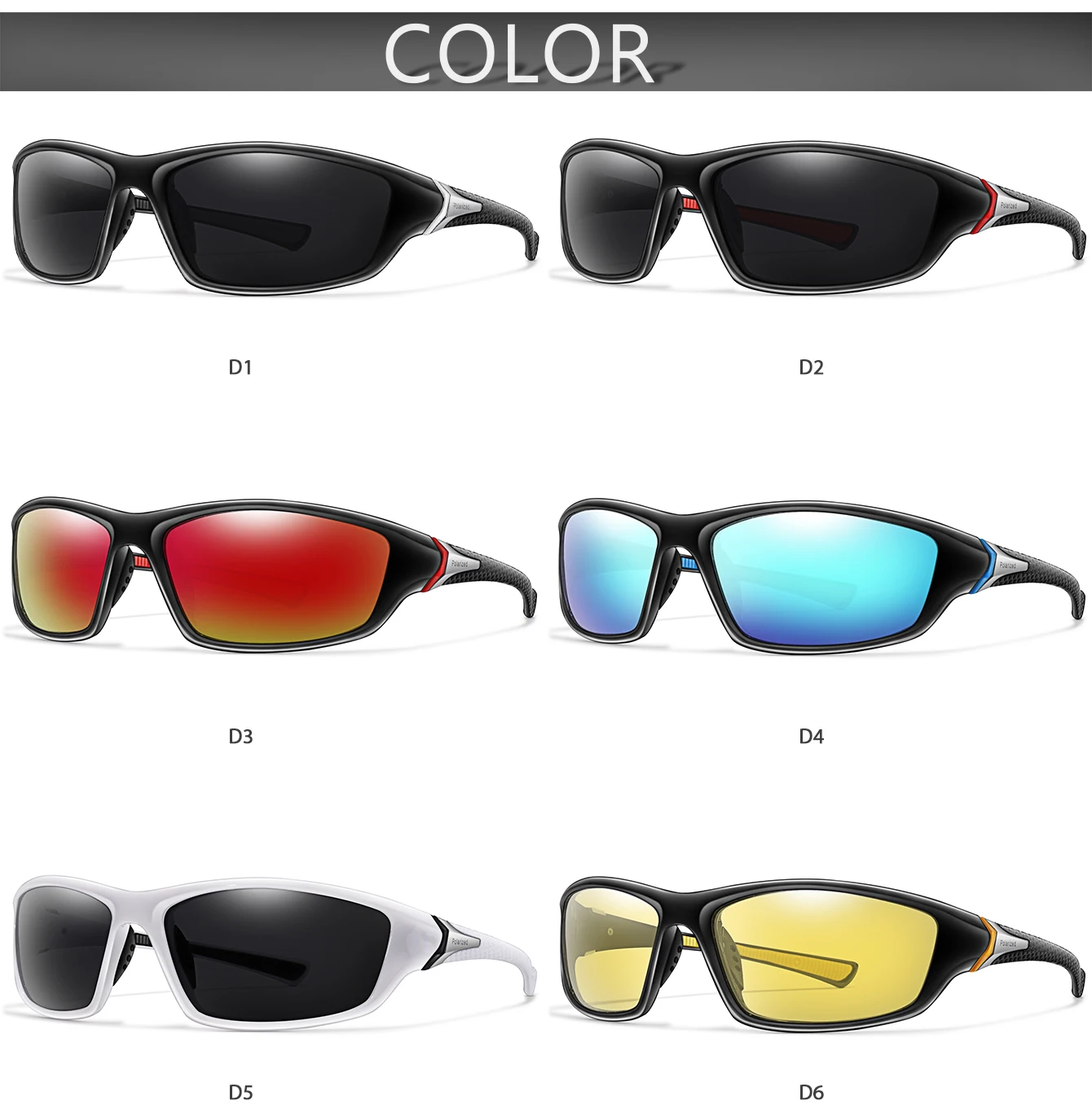 Polarisierte Sport-Sonnenbrille für Männer und Frauen, Outdoor, Reiten, Radfahren, Angeln, Laufen, Wandern, klassische Schutzbrille, UV400-Schutz – Detail 3