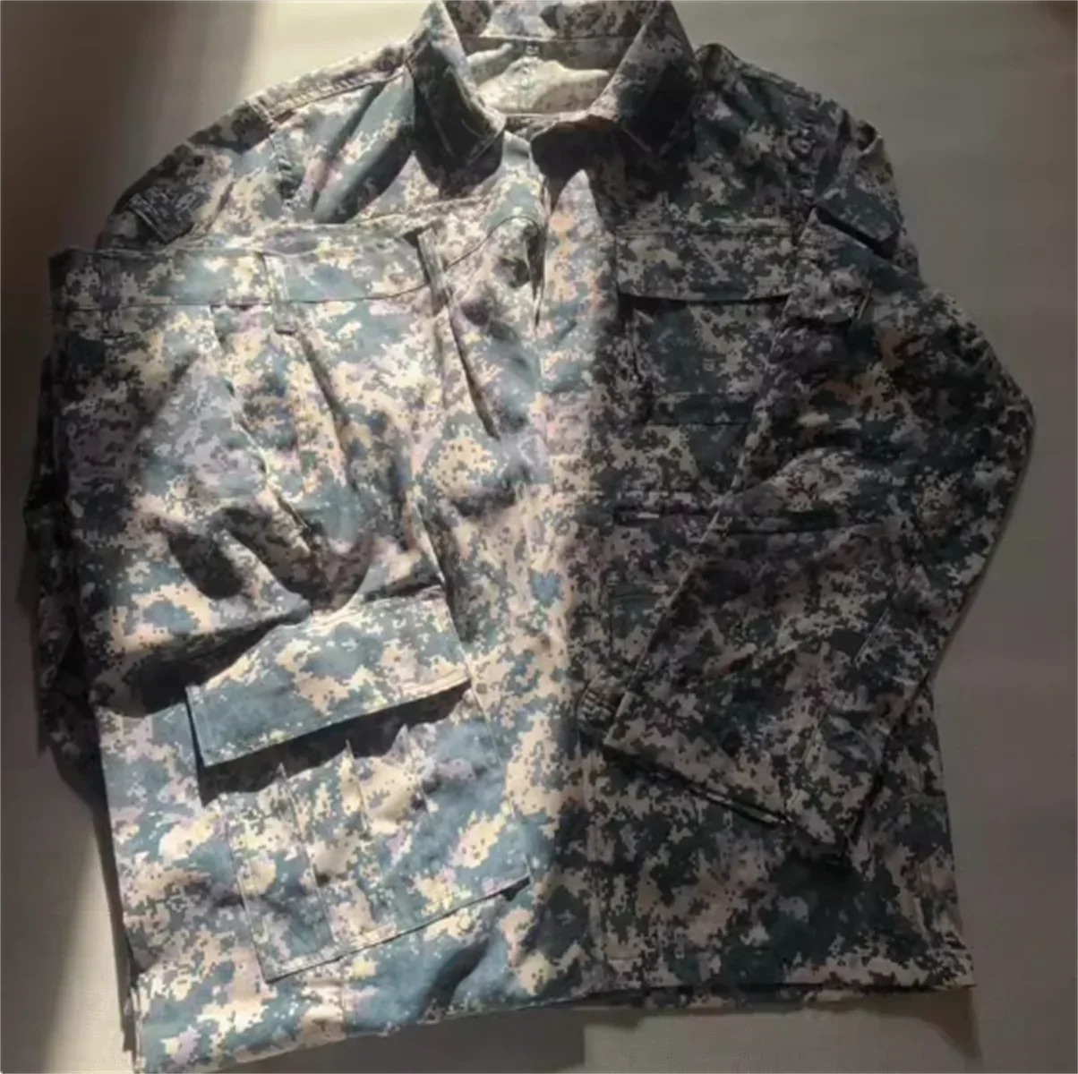 Summer thin breathable electronic camouflage set made of pure cotton, wear-resistant and non pilling