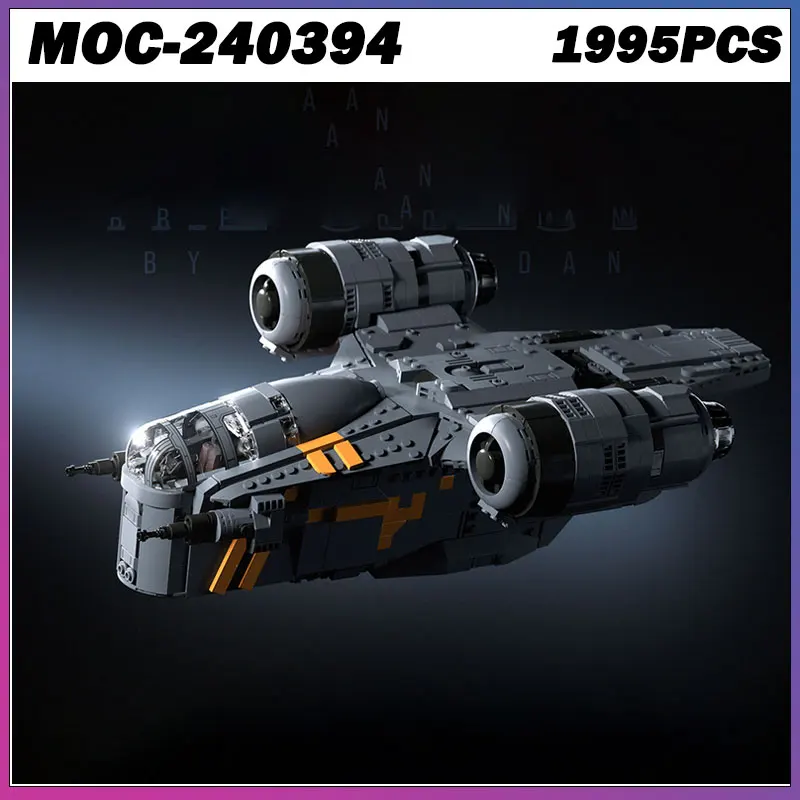 MOC Baustein Space Wars Serie Grau Raumschiff Kreative Ziegel Modell Bildung Spielzeug Geburtstag Erwachsene Geschenke MOC-240394 1995PCS