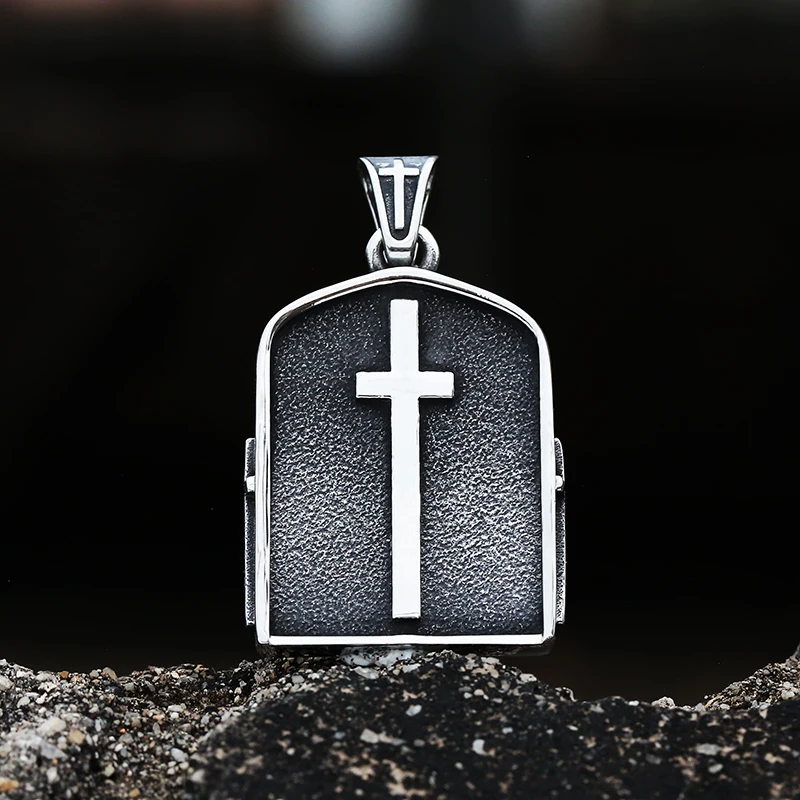 Stainless Steel Advent of Ascension Pendant Necklace With Cross Retro Fashion Rock 2022 NEW Long Chain For Man Gift Dropshipping