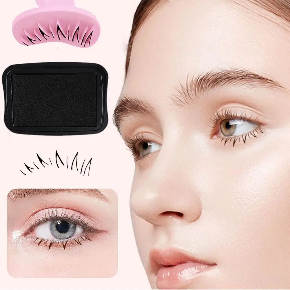 DIY Lower Lashes Extension Seal Ink Stamp False Eyelashes Applicator Makeup Tool For Beginner Natural Simulation Mascara St I7B7