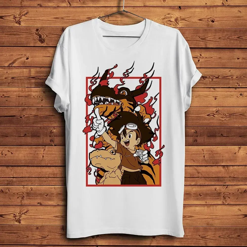 New Arrival fashion Digimo agumon greymon funny anime t shirt men new white casual homme JAPAN manga unisex streetwear t-shirt