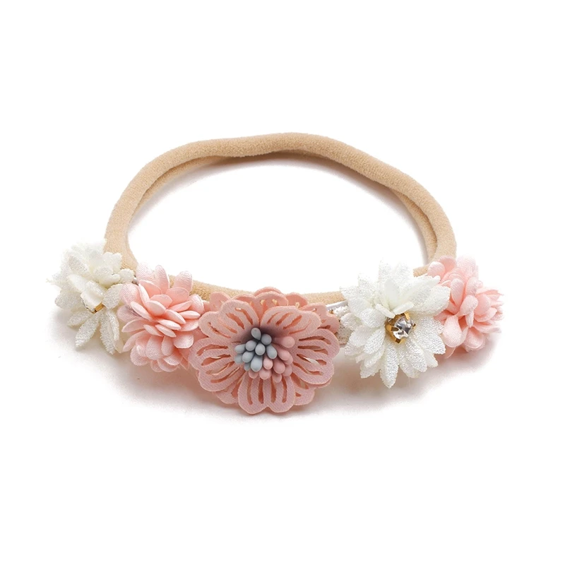 Baby Headbands Soft Elastic Flower Head Wraps Photo Props Hair Accessories for Infant