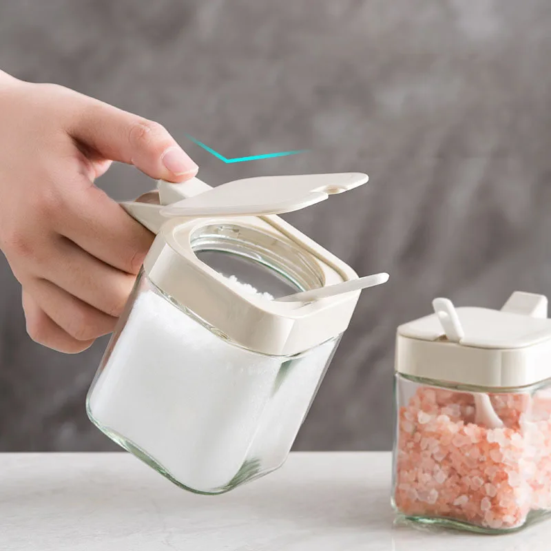 Portable Spice Rack Organizer, Sugar Bowl, Salt Shaker, Seasoning Container, Kitchen Supplies Storage Set, Spice Boxes