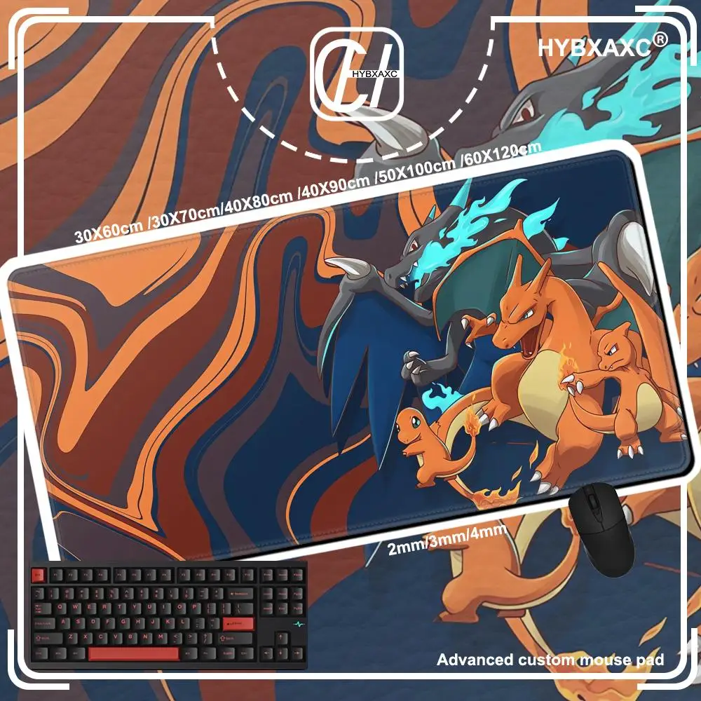 

Gaming Mouse Pad P-pokemon Charizard Home New HD Pc Mousepad XXL keyboard pad Non-Slip Office Carpet Laptop Mice Pad Gift