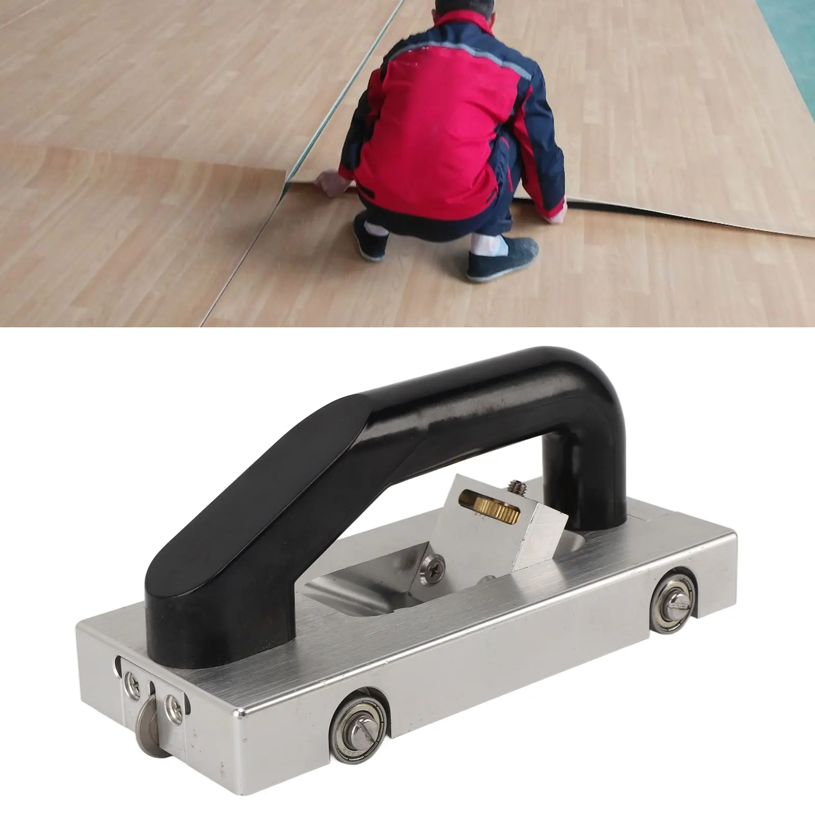 U Type Blade Wheeled Groover Aluminium Alloy Manual Floor Groover Floor Grooving Slotting Pull Hand Flooring Tool Slotter