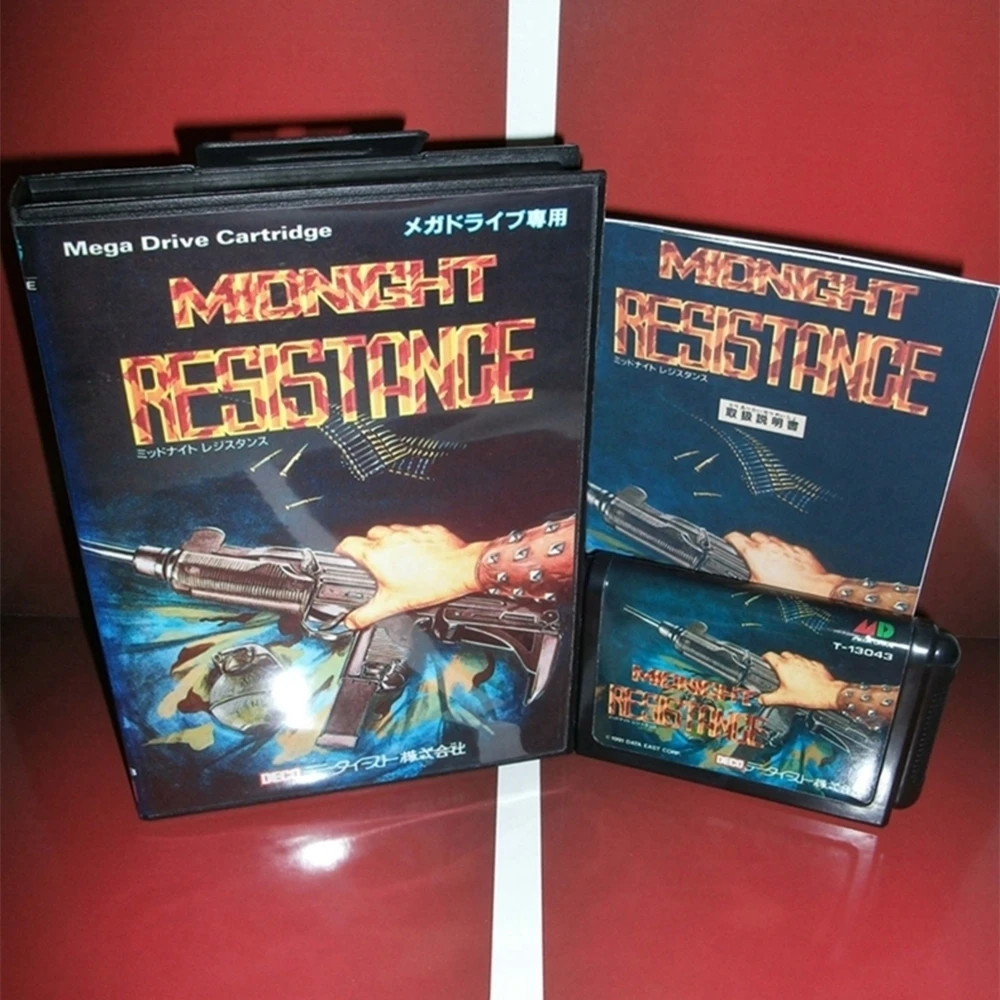 

Полночное сопротивление с коробкой и руководством для 16-битного картриджа Sega MD Game, система Megadrive Genesis