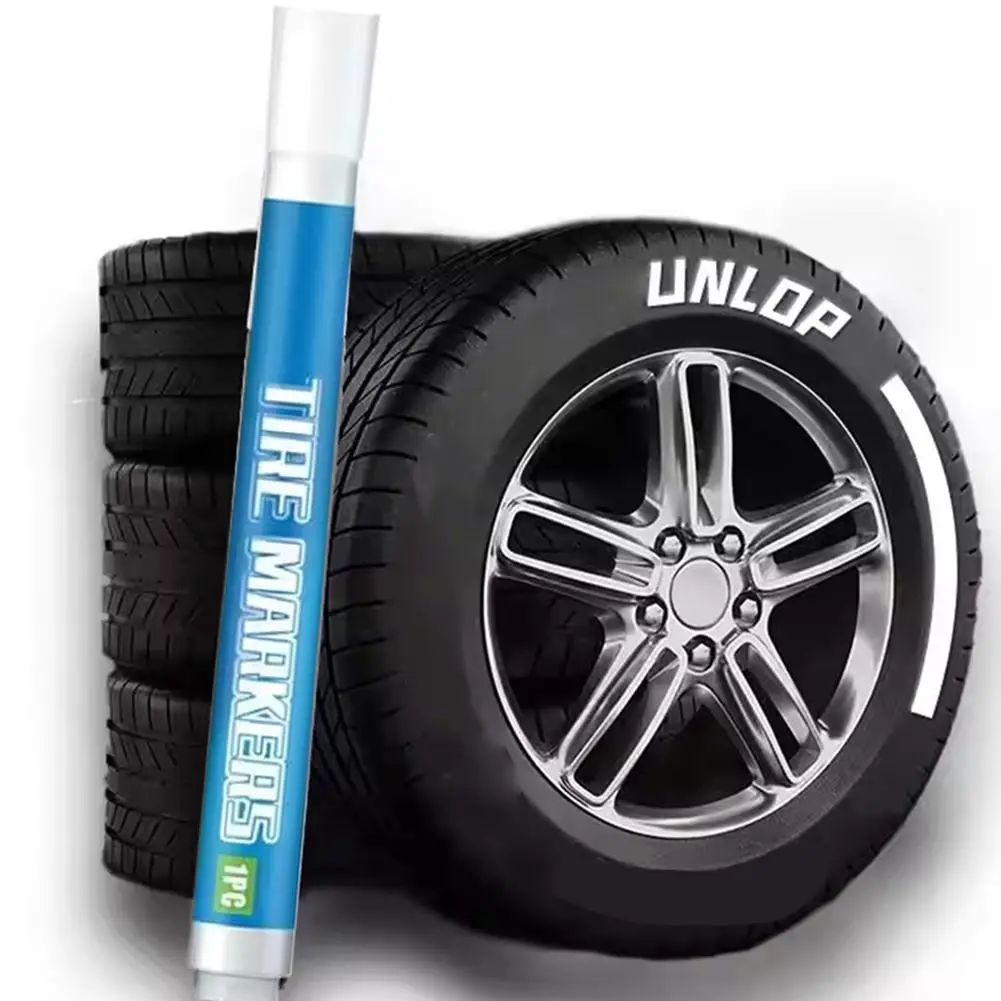 4pcs White Paint Pen Paint Markers Waterproof Car Tyre Paint Dry Permanent Accessories Set Pen Car And Quick Oil-Based F6X0
