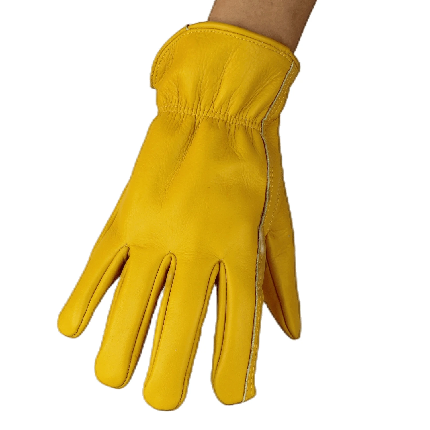 Work Gloves Men And Women Durable Cowhide Leather For Construction,Industrial,Motorcycle,Gardening,Metal Work,Heavy Duty