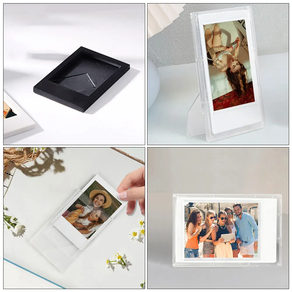 

4pcs Mini Picture Frames Set Classic Vertical Photo 3 Inch Film Small Portable Portrait Frame Cute Desktop Decor Office Home
