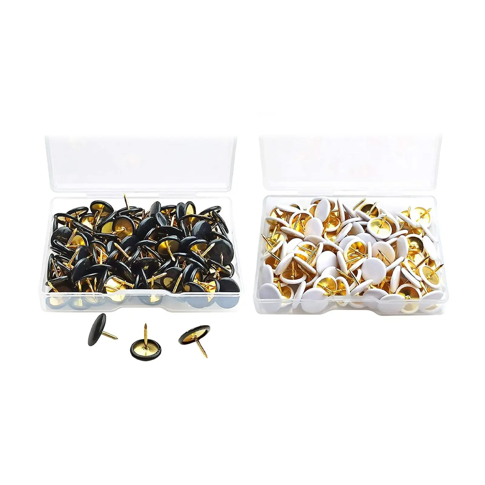 200Pcs Bulletin Board Thumb Tacks Marker Decoration Schedule Flat Back Push Pins for School Crafts Project Home Notice Working