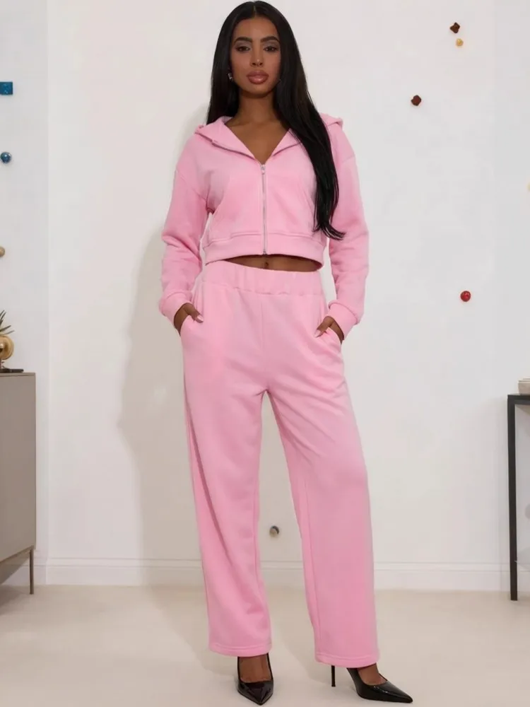 

Женские комплекты из 2 предметов, Новое поступление 2026 года, весенне-осенние одинаковые комплекты, комплекты из двух предметов, топ и длинные брюки, костюмы, одежда