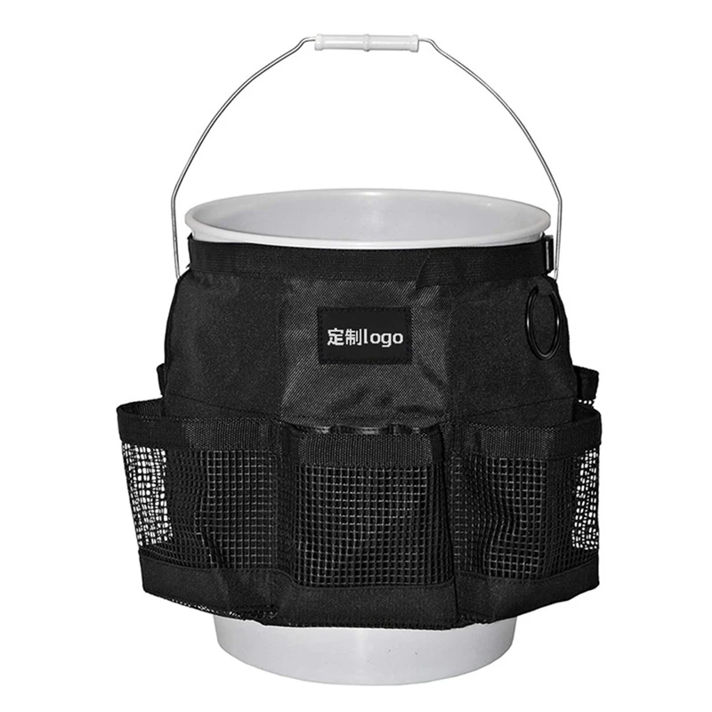 

Storage Bag Car Wash Bucket Carrier With Mesh Bag 5 Gallon Cleaning Bucket For Cars, Gardening And Fishing Tool