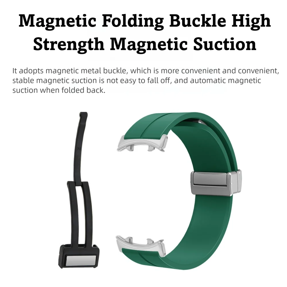 Loop Band+Folding Magnetic Buckle For Honor Fit Vitality/Elegant Edition Skin-friendly Silicone Sport Smartwatch Strap Man Woman