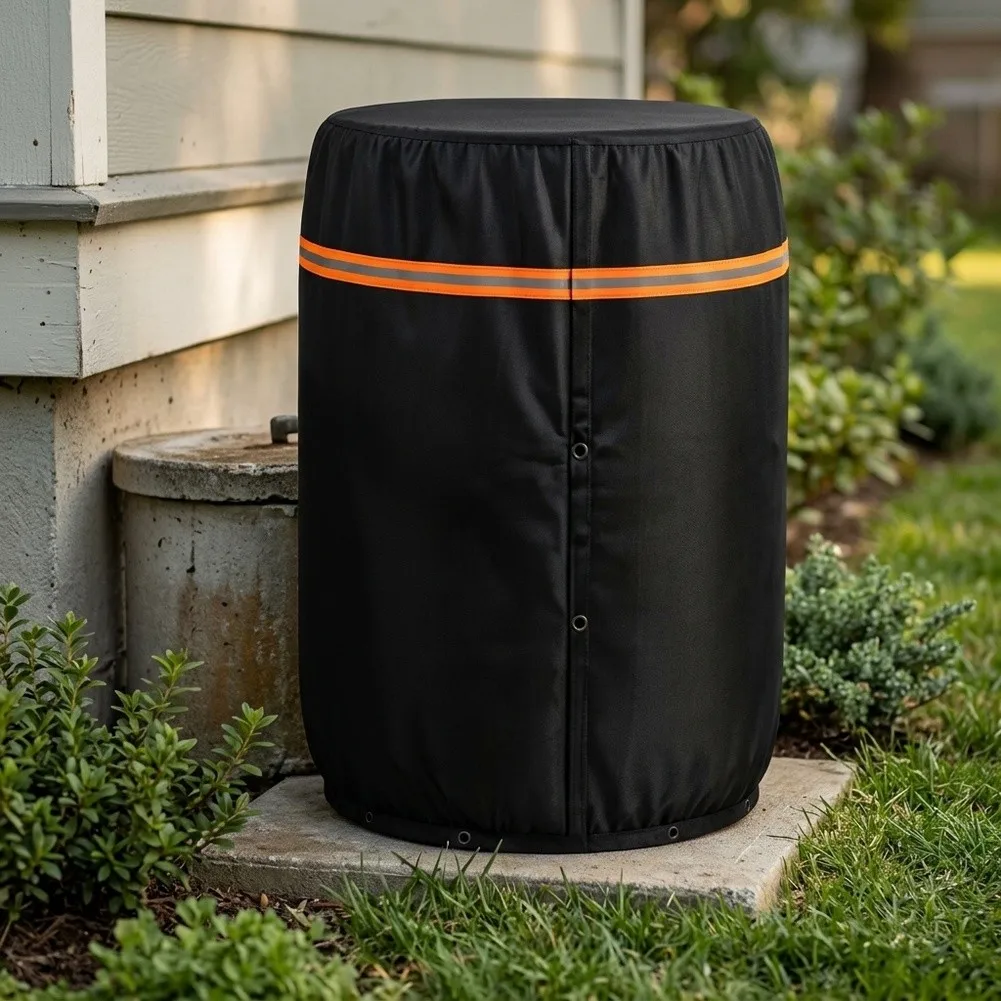 Pressure Tank Dust Cover 61x81cm for Air Compressor Outdoor Use Water Rust 600D Oxford Cloth Aluminum Foil Lining