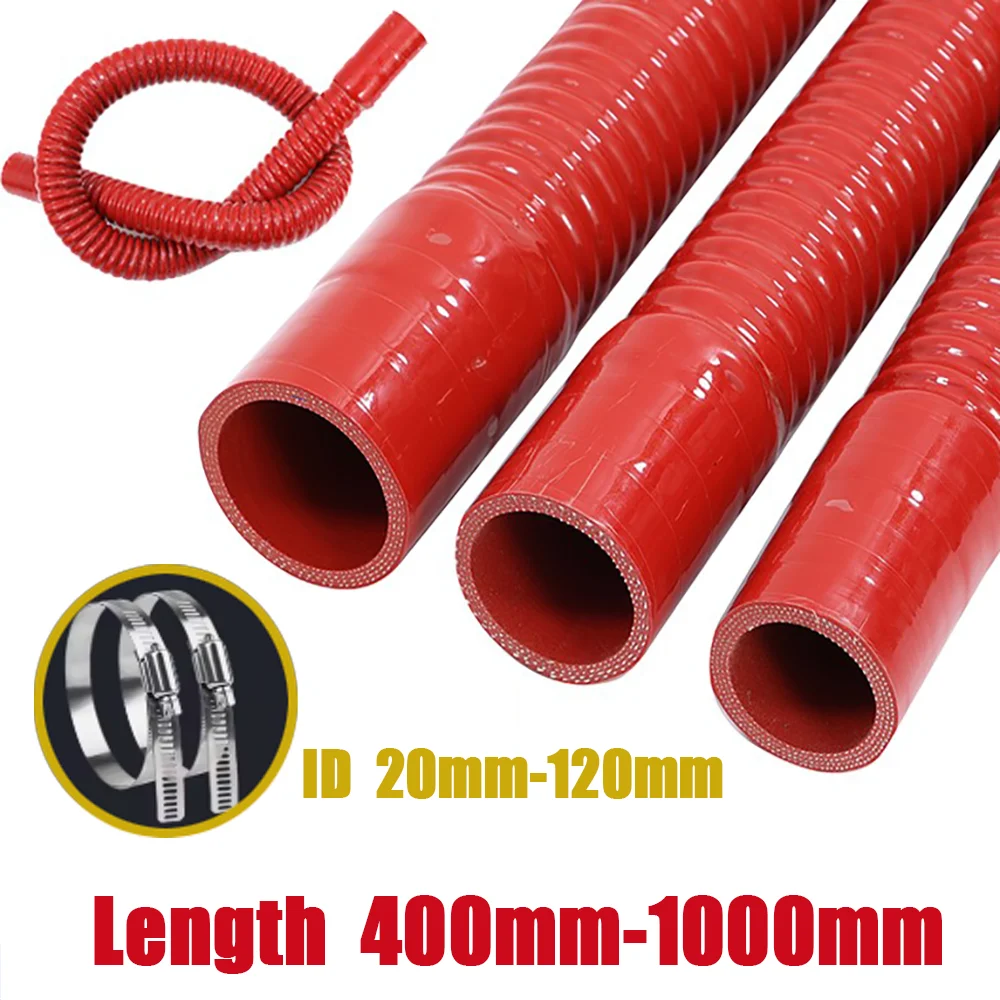 

ID 20-110mm Red Universal Silicone Flexible Hose Radiator Tube Pipe For Air Intake High Pressure High Temperature Rubber Joiner