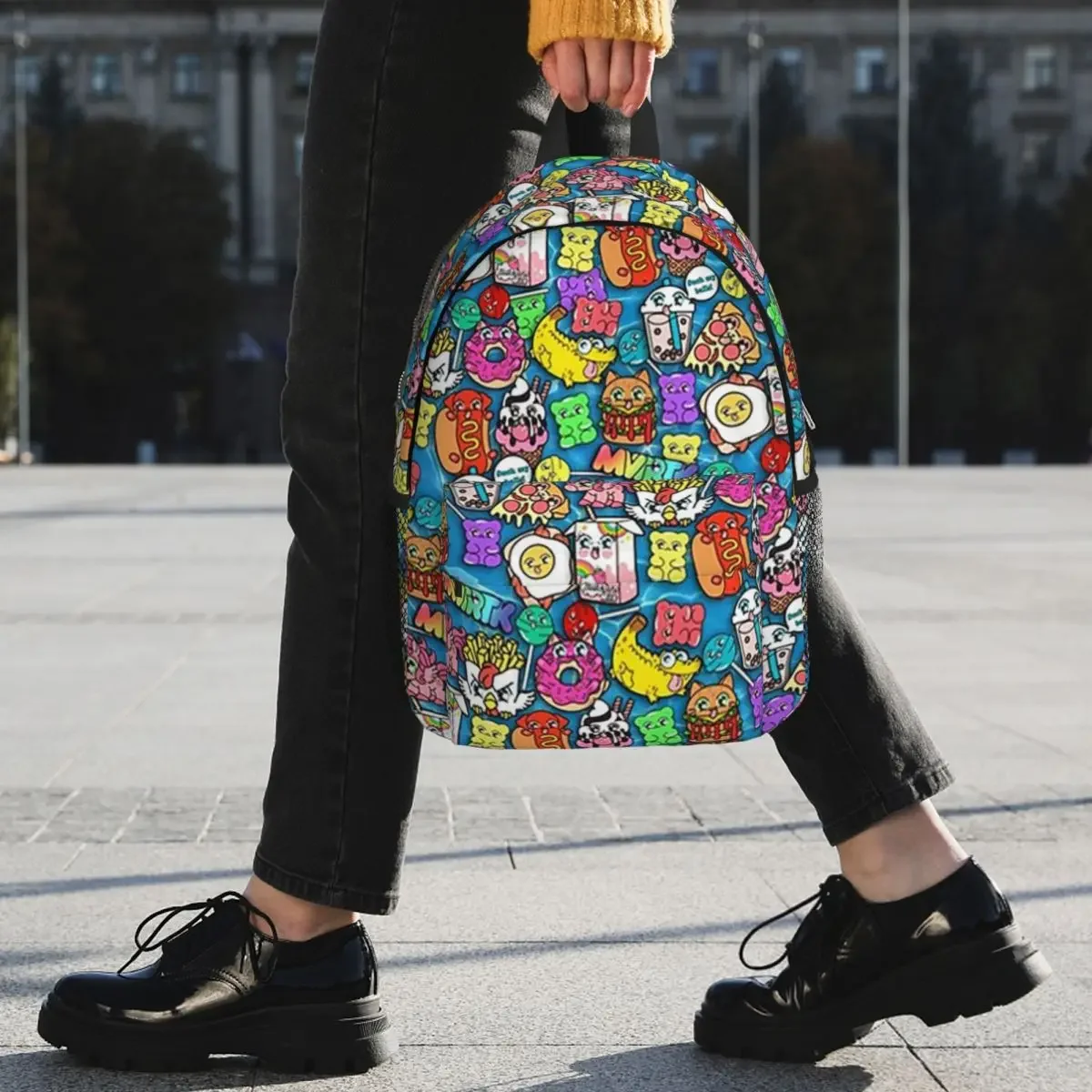 YUMMY-Sacs à dos de dessin animé pour adolescents, cartable pour étudiants, sac à dos de voyage, sac initié, grande capacité