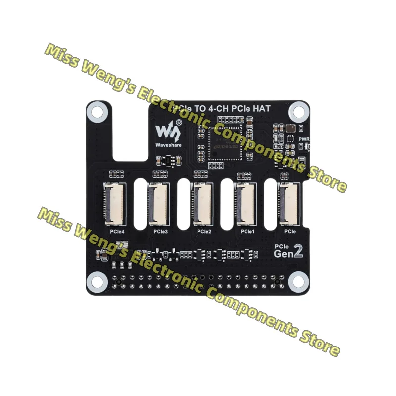 

Плата расширения PCIe, 4-канальный интерфейс PCIe, штабелируемая плата адаптера модуля, PCIe TO 4-CH PCIe HAT