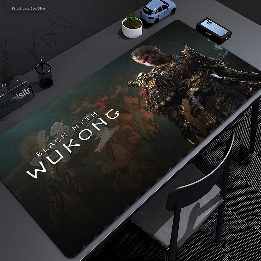 Black Myth Wukong Gaming Mouse Pad Pc Accessories Game Play Mat Non-Slip Rubber Edge locking Mousepads for notebook keyboard mat