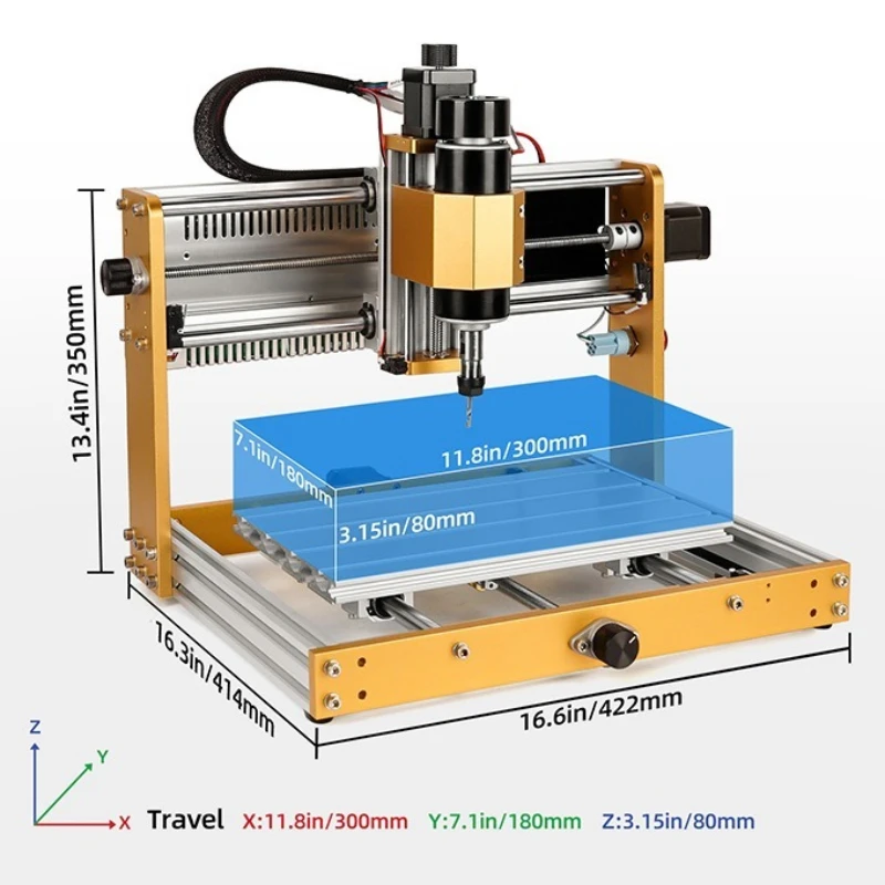 Three Axis Carving Machine Ac Power Supply Solid Wood Board Acrylic Rhinestone Clothing Relief Slotting 3018 desktop Engraving M