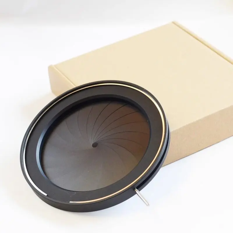 Variable Iris Diaphragm Aperture Module with Mount Adjustable 6-98mm Aperture Range Outer Diameter 130mm for Optical Lens Camera