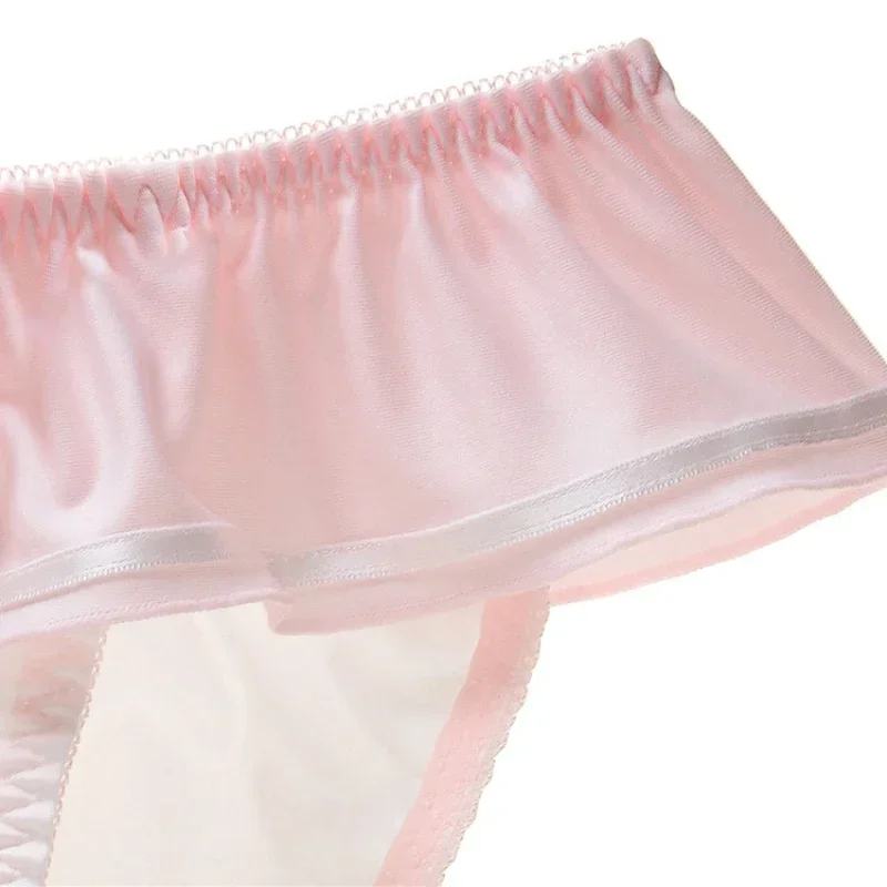 Ropa interior de seda de leche con lazo, estilo colegial japonés, sexy y linda para mujer, alta elasticidad 3