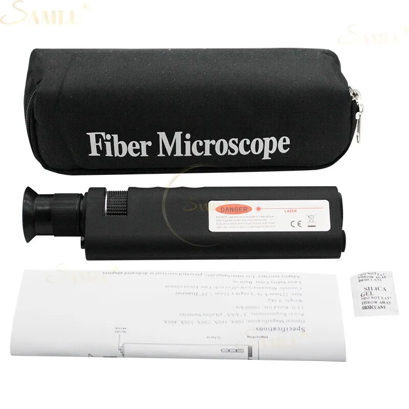 400X Fiber Optic Inspection Microscope Hand Held Hand held opticalCoaxial illumin fiber ceramic end face detector