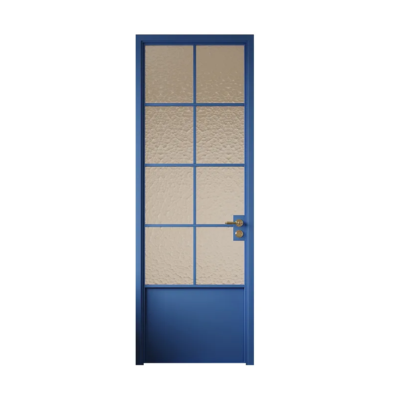 

French toilet toilet door aluminum alloy glass door bathroom door titanium magnesium alloy