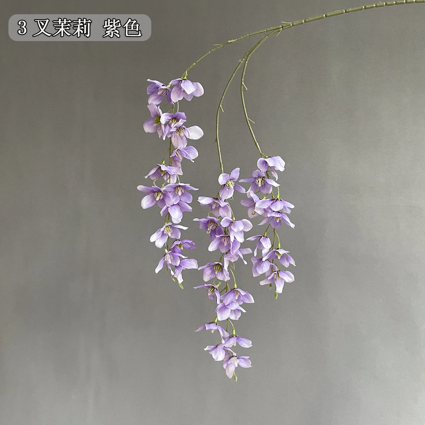 5 Stück 100 cm lange Zweige mit 3 Gabeln, künstliche Jasminblumen, Hochzeitsdekoration, Orchideen, Party-Hallen-Hängedekoration, Hintergrundmaterial – Detail 18
