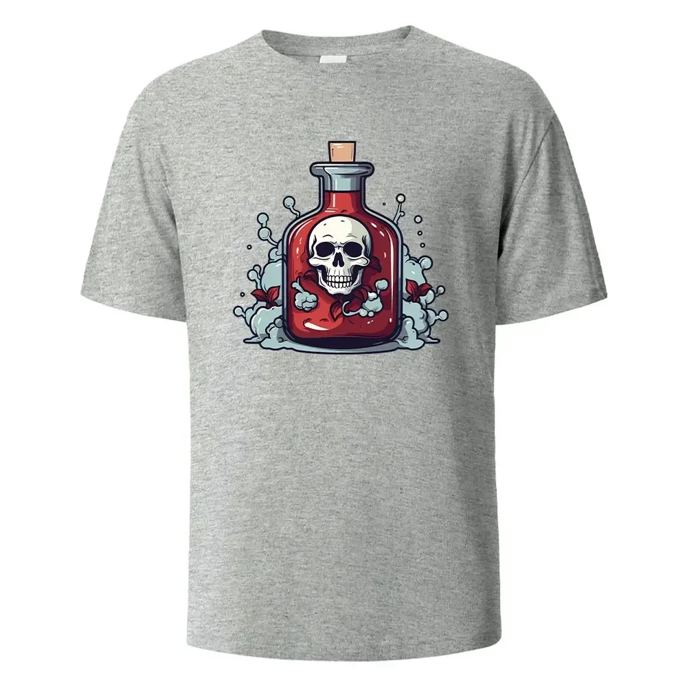 2025 new model Alchemy Graphic Printing Men's T-Shirts Fashion Summer Tops Loose 100% Cotton Short-Sleeves Casual Hip Hop Clothi